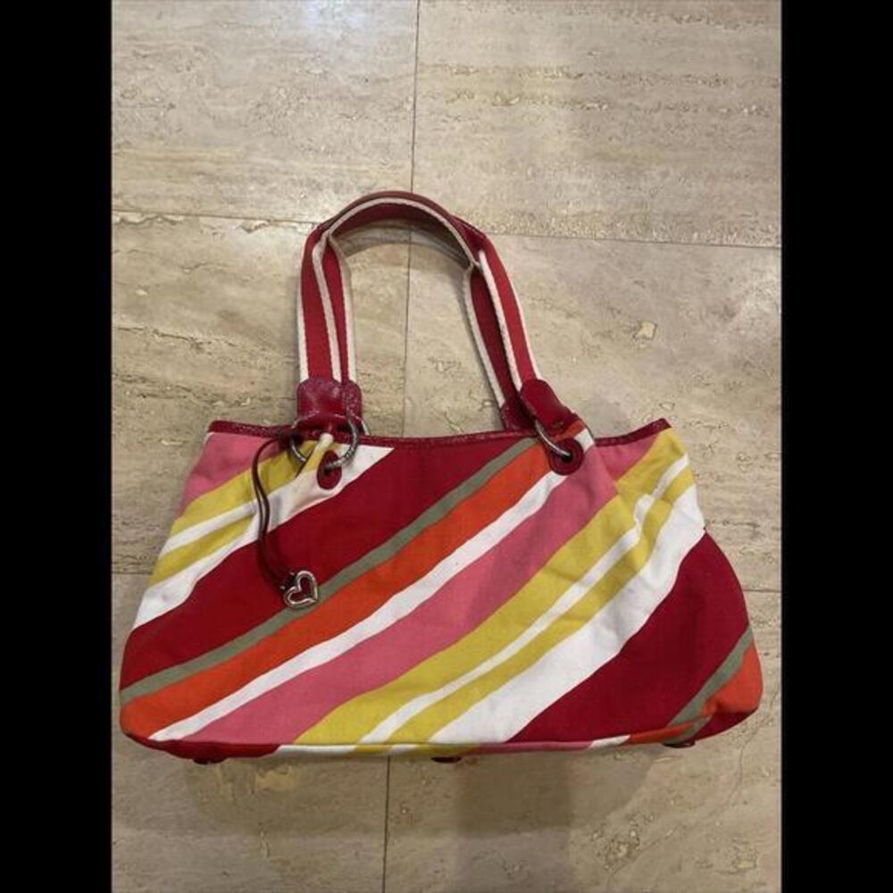 Brighton Lindsey Striped Canvas Daisy Tote‎